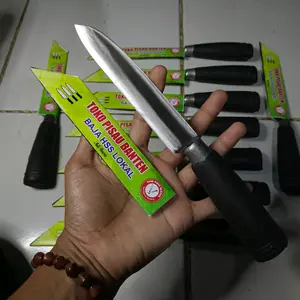 PISAU DAPUR BAJA HSS LOKAL SATUAN bahan baja gergaji asli baros serang banten 1.5 mili Kitchenware pisau buah Pisau daging PISAU SAYUR