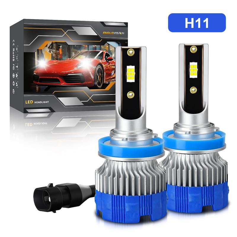 Product Introduction of 2Pcs H7 Car LED Bulb H1 H4 9005 9006 H11 Headlight Bulb for Car 20000LM 120W 6500K White CSP LED 12-24V Car Headlight LED Kit 35