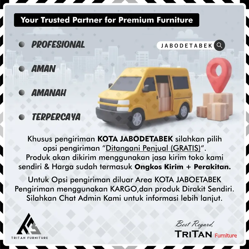 LPB TRITAN 3PK - Lemari Pakaian Besi 3 Pintu Sliding Tritan Furniture 5
