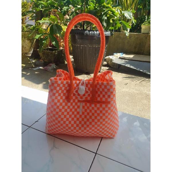 Product Introduction of [Istana Anyaman] Tas Anyaman Jali Premium Edisi Kondangan Dapat Muat Gula 4-5 Kg Polos Setrip Tote Totebag 38