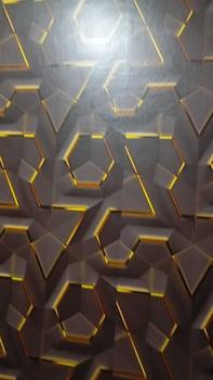 Product Review of Promo Harga Peket 5 Roll Wallpaper Sticker Dinding Geometris 3D Kristal Dekorasi Dinding Ruang Karaoke Kafe Ruang Live Studio Kertas Pvc from t**a 0
