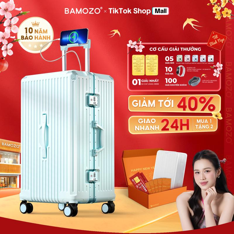 Bamozo x Hannah Vali Du Lịch Bamozo Ultrapack Khung Nhôm Size 22 24 Cao Cấp Bịt 4 Góc Chống Va Đập Bảo Hành 10 Năm Sức Chứa Tăng 30% _Ultrapack