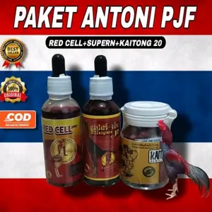 Paket Anthony VVIP vitamin ayam (red Cell,super N ,kaitong 20) TERLARIS obatayam peningkat imun granul kapur dolomit bangkok Jamu