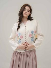Gambar Mayoutfit Andine Outer | Blazer Bordir Wanita Cardigan Outer Floral Pixel Embroidery - Choco, All Size dari MAYOUTFIT Kota Bandung 3 Tokopedia