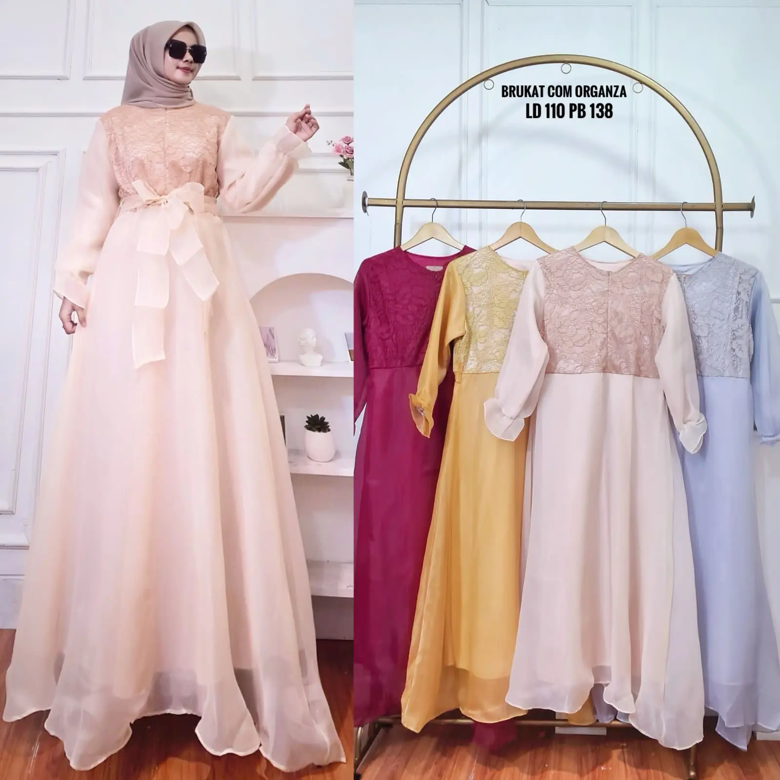 Gamis organza brukat by Avienda Fashion