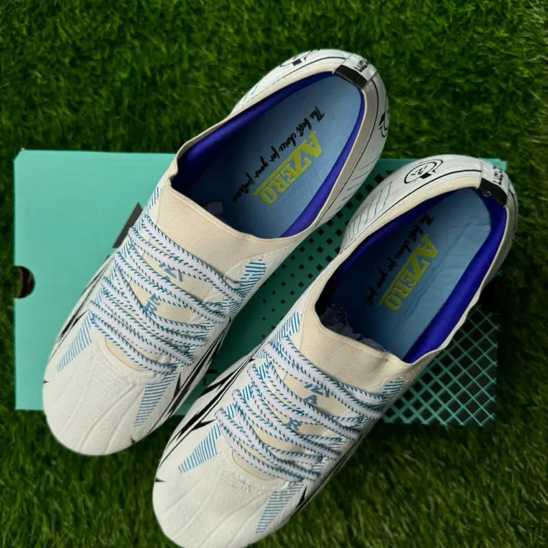 AZERO - Sepatu Bola Excelon Putih Biru Outsole KDH Size 39-43 Sepatu Bola Dewasa sepatu bola lapangan 4