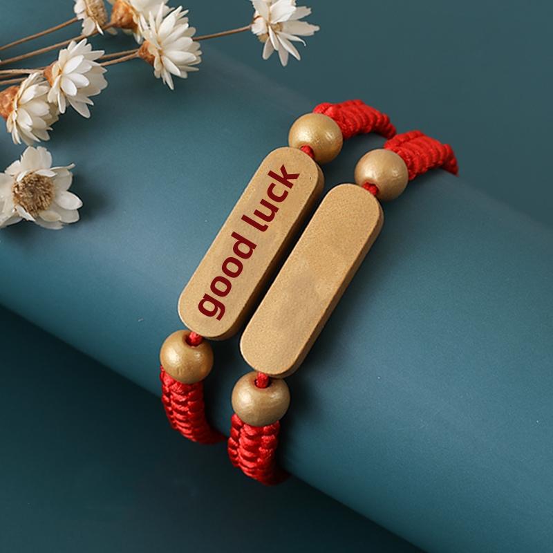 Vòng Tay Màu Đỏ Tùy Chỉnh Khắc Tùy Chỉnh, Tự Làm, May Mắn, Dây Đỏ, Thích Hợp Cho Bé Trai Và Bé Gái, Quà Tặng Nhỏ Cho Cặp Đôi 3