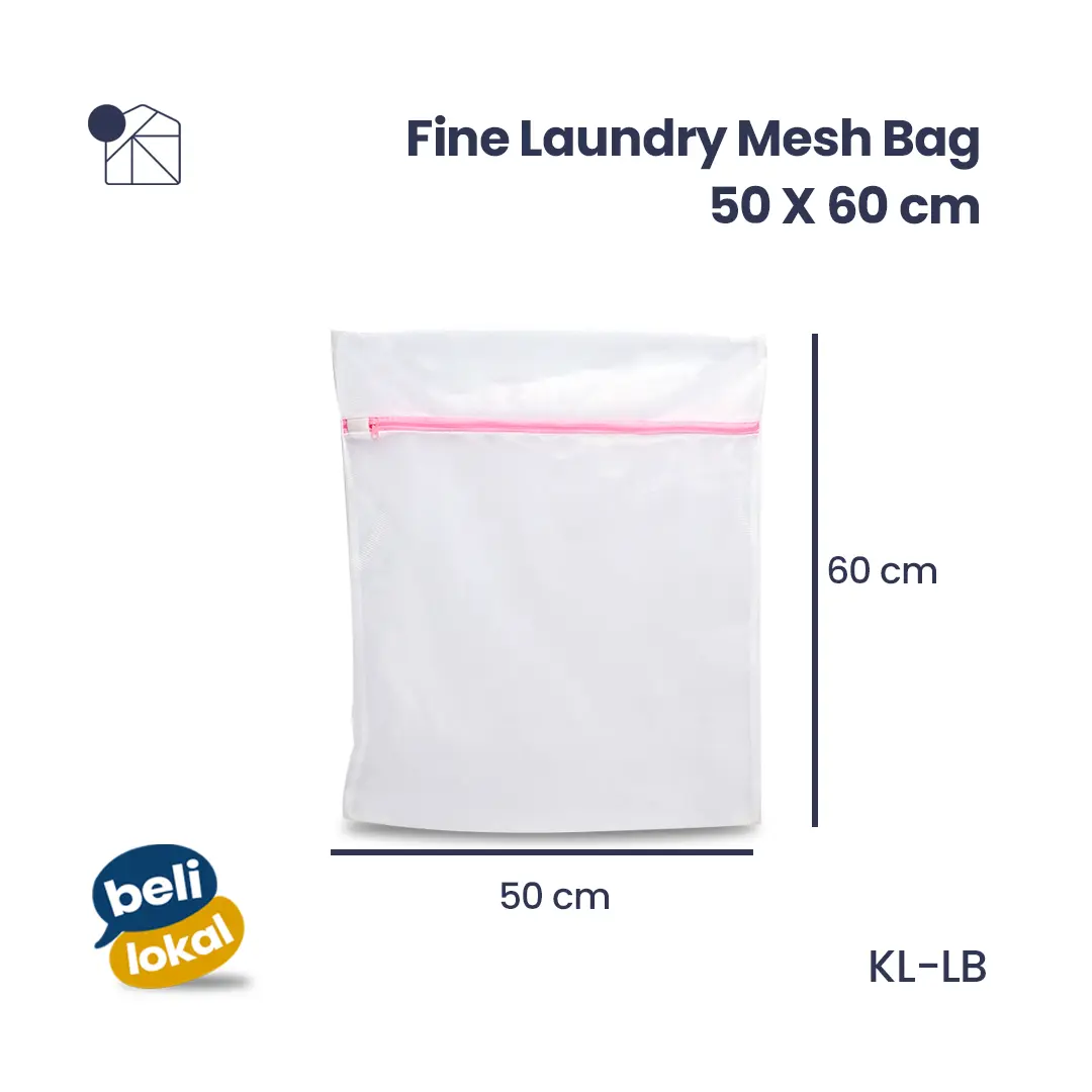 Kanso Living Washing Fine Mesh Laundry Bag Net Kantong Cuci Jaring-50 x 60 cm Pakaian