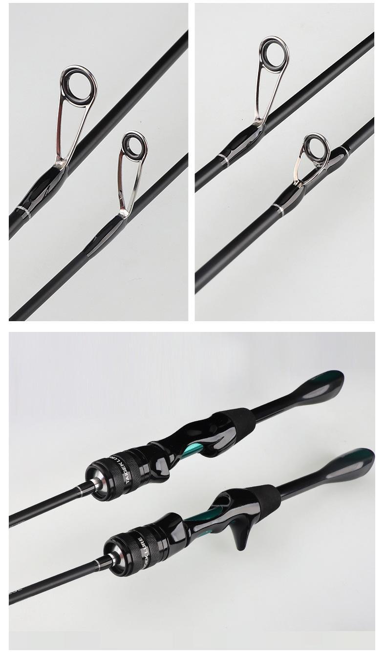 Solid Carbon Fishing Rods Super Soft UL Casting/Spinning Rod Max Test ...