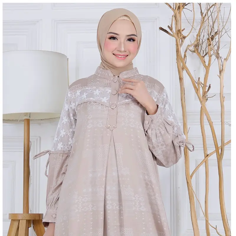 Khemari Midi Dress Viscose Jaguard Cantik Elegant Lembut Mewah - Freya Series 2