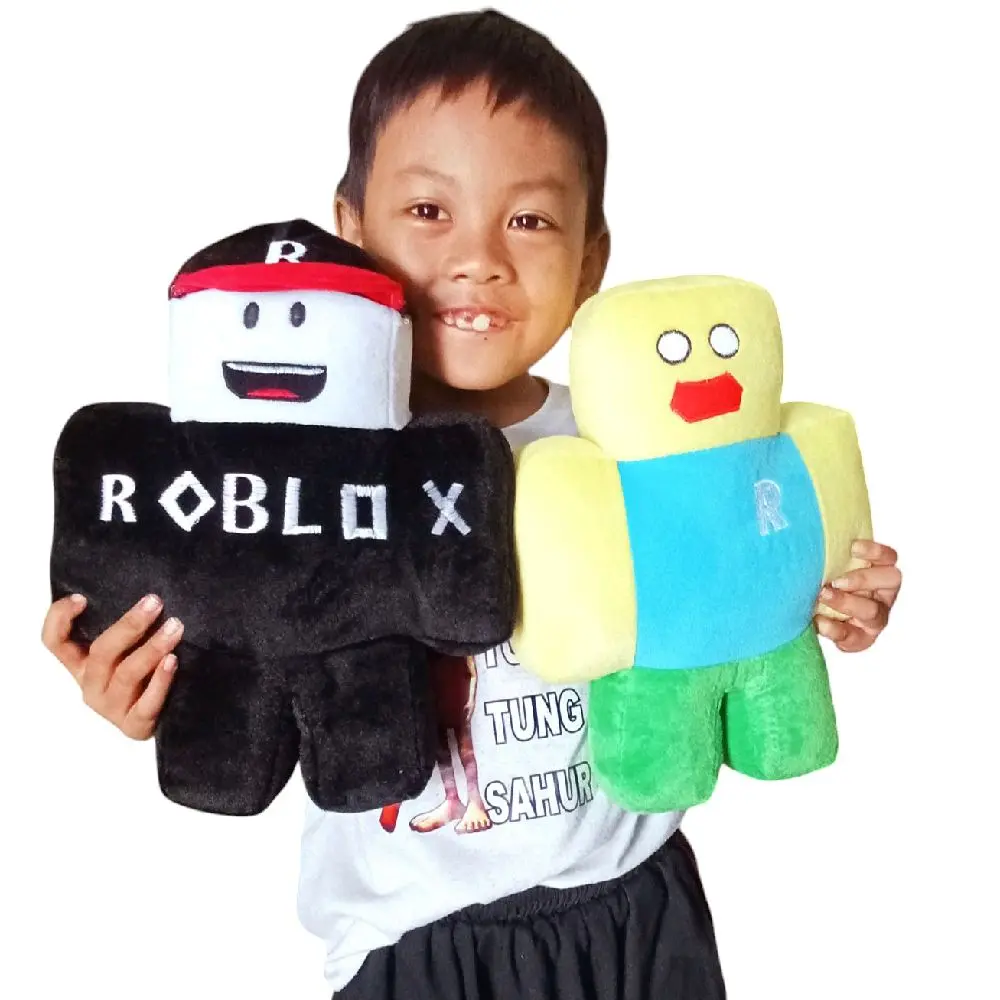 Roblox Boneka Game Noob Boneka Trending untuk Penggemar Roblox dengan Desain Unik dan Menarik Dolls Hitam & Hijau Kamera