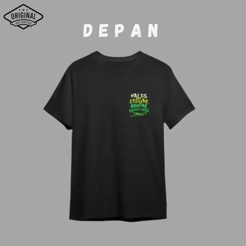 ZULMY - Kaos FF Males Keluar Banyak Kroco Cees Versi SG Emerald Terompet - Tshirt Anak Unisex - Kaos Katun Combed Viral 1