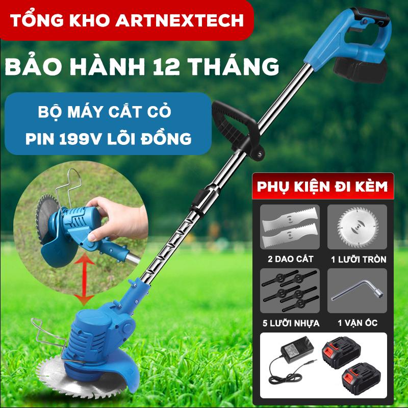 [BÁN CHẠY] Bộ Máy Cắt Cỏ PIN Cầm Tay, Máy Cắt Cỏ Mini Dùng PIN 199V Dùng Cho Gia Đình, PIN Dung Lượng Cao, Bảo Hành 12 Tháng