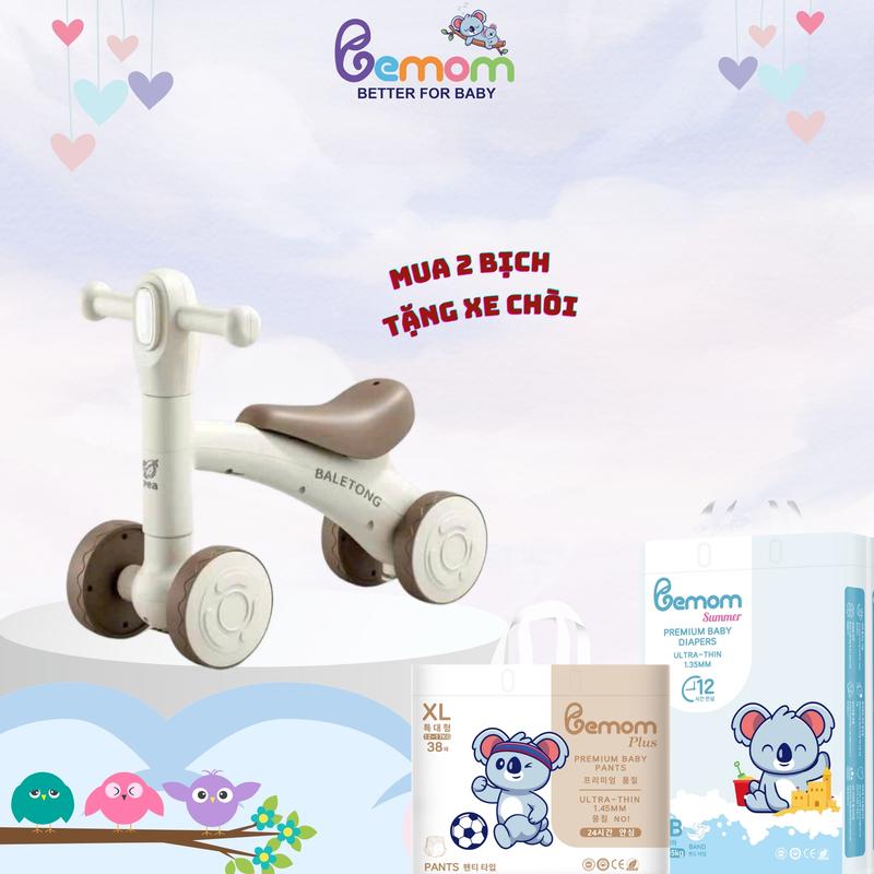 [KOL] Combo 2  bịch tã Bemom Plus  Hàn Quốc mềm mỏng, thấm hút tốt cho bé