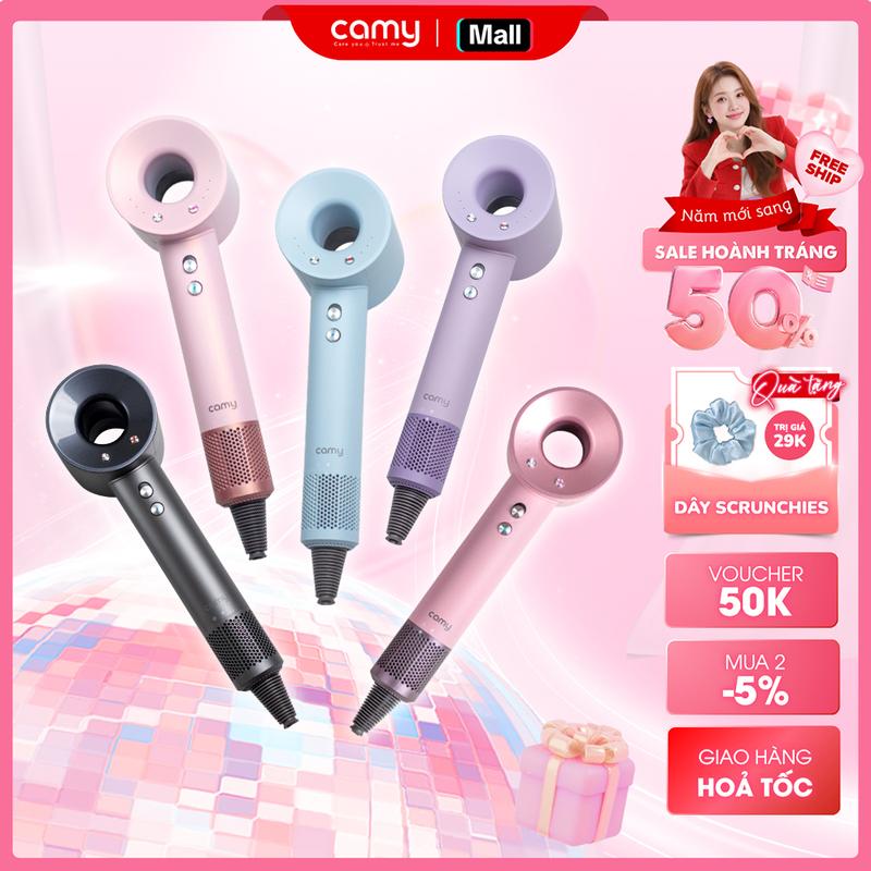 Máy sấy tóc ion âm Camy Air Power 2 chiều nóng lạnh tạo kiểu bảo vệ tóc tốc độ cao 1600W bảo hành 12 tháng