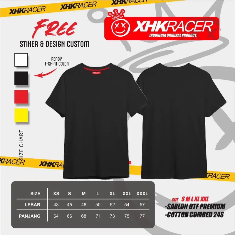 T-Shirt DARAH INI MX JENDRAL Original XHK RACER High Premium Quality FREE STICKER Unisex 4