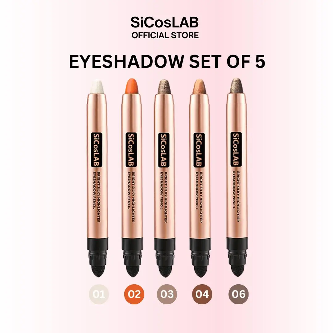 SicosLAB PAKET VIRAL 5 PCS |  Eyeshadow Pen Cream Shimmer Single / Eyeshadow Gliter/Eyeshadow Murah