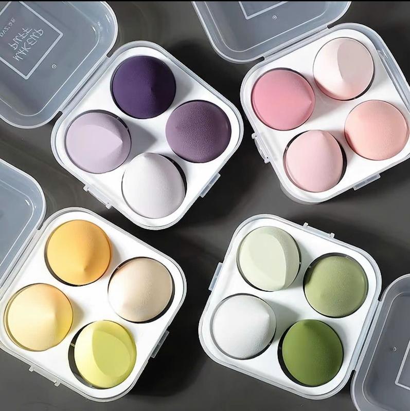 Bộ 4 Bông Mút Trang Điểm Hình Trứng Mỹ Phẩm Makeup Cosmetic