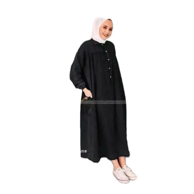 HANAMI MIDI DRESS JEANS DENIM WANITA / MIDI DRESS GAMIS TERBARU FASHION KEKINIAN 3