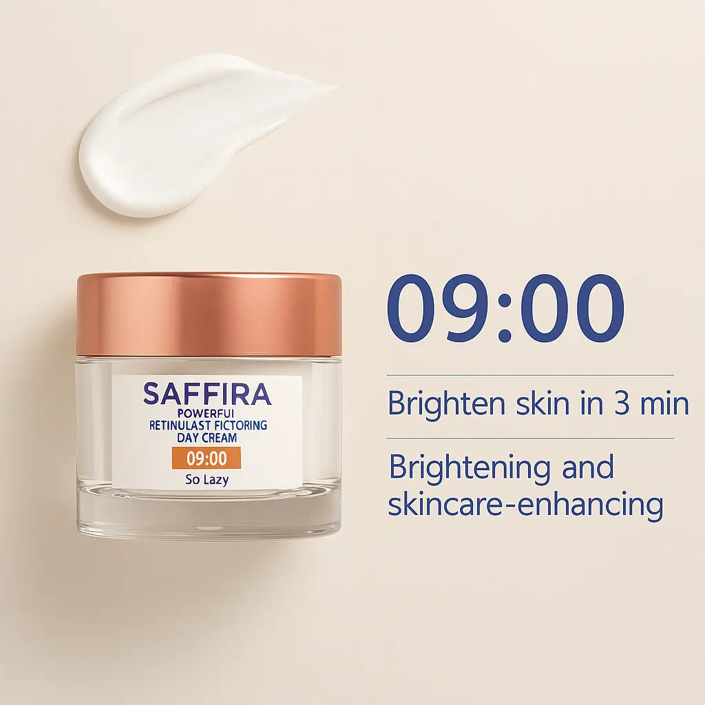 GEELA&SAFFIRA Skin Brightening Cream，Polypeptide Restoring Lazy Cream Ceramides 8X Whitening Ingredients Long-Lasting Barrier Repair Deep Whitening Light Texture 30G Moisturizer Skincare Day Night Cream