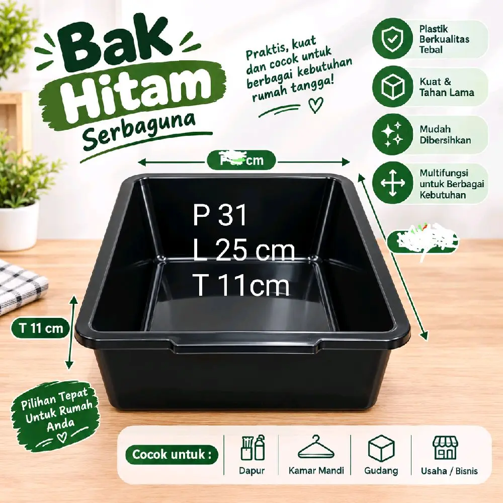 (3pcs)bak segi M JSP bak serbaguna tebal dan kuat