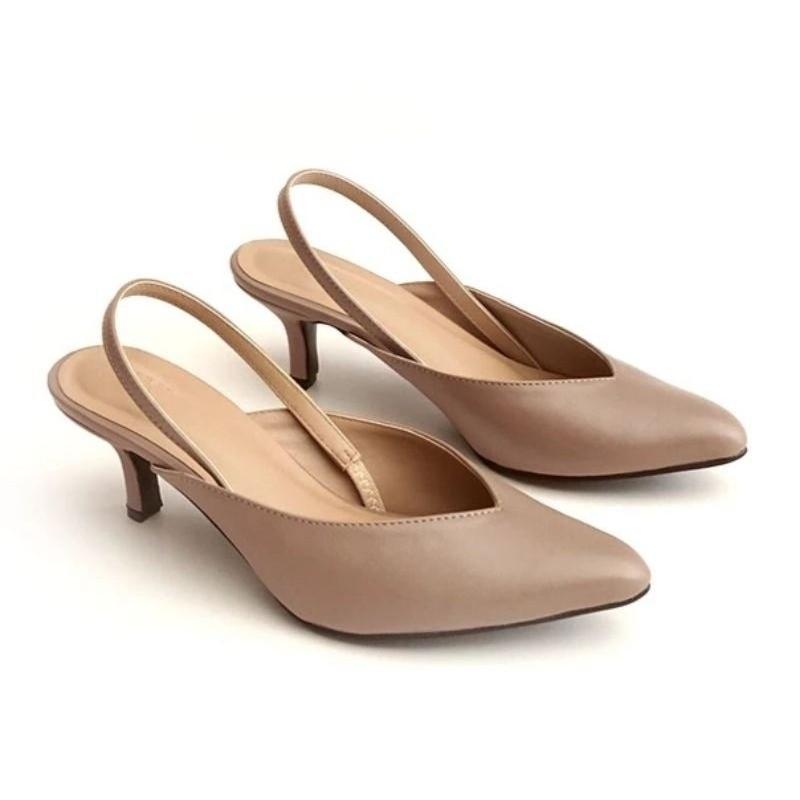 Product Introduction of sandal heels wanita bapau karet/ hak 5 cm High 16