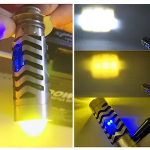 Lampu utama Led H ENAM laser jauh dekat putihkuning plus senja biru