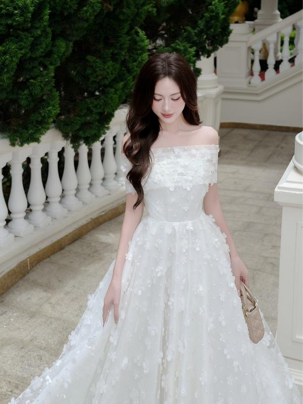 TIELA Đầm váy hoa trắng-Emily Dress