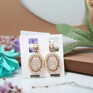 Liontin Permata Chaca Manik Kilap Emas Fashion Wanita Aksesoris Perhiasan (1pcs)