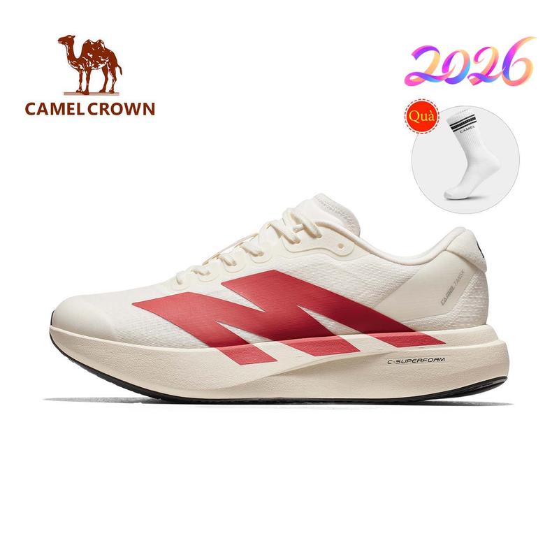 Giày chạy bộ Camel Crown Carbon 5K dùng ngoài trời với đế dày và tấm carbon, giày thể thao, giày thường ngày, giày chạy bộ thoáng khí có đệm cho nam và nữ, K26B097022/K16B097029
