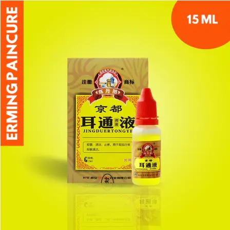 ERMING PAINCURE HERBAL TIONGKOK Cairan pembersih kotoran telinga bernanah congek berdengung kering sakit sulit mendengar