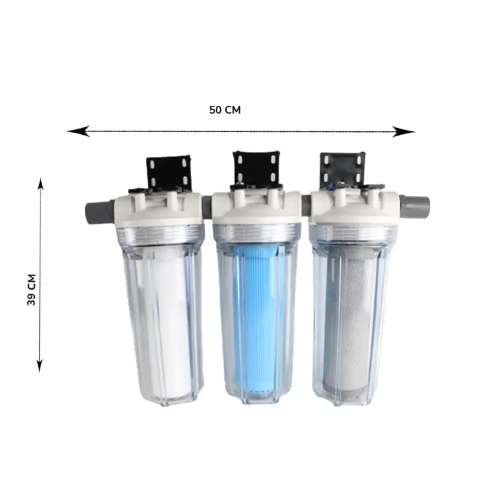 H♥68 PAKET FILTER AIR 10" 3 TAHAP SSC/ FILTER AIR BERPASIR/FILTER AIR SUMUR D❤H4