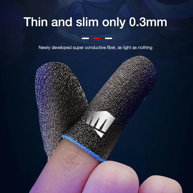 HG Finger Sleeves cho Gaming, Gamer Thumb Sleeves Mobile Gaming Stabilizer Hỗ trợ nén tay áo, PUBG Găng tay ngón tay cho Găng tay chơi game COD Điện thoại di động 4