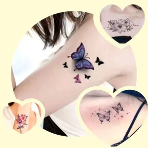 Tato Temporer 10 ribu dapat 7 Lembar Tattoogirl Tato cantik Mudah dipasang