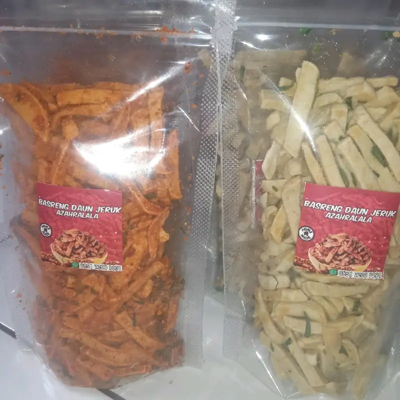 Keripik Kering Basreng Pedas Daun Jeruk Snack Makanan - Food 2
