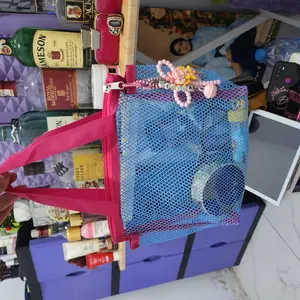 ( Tas Tenteng tali 2 ) tas makeup | tenteng | skincare | jaring transparan | Multfungsi | muat banyak