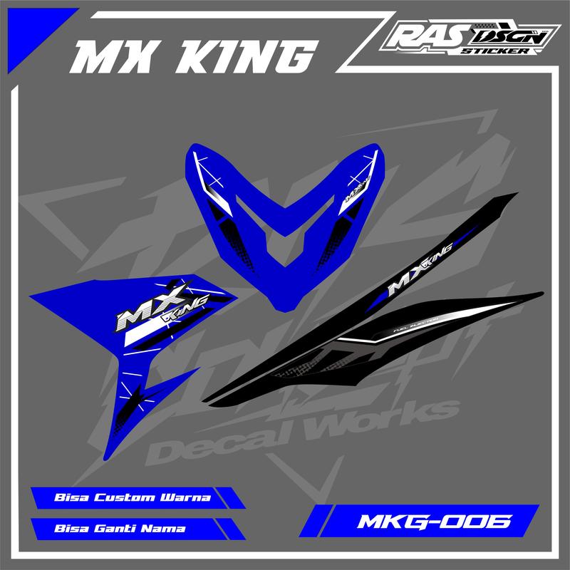 Striping Stiker MX King Custom New Design / Striping Custom Transparan MXking / Striping MX King Custom Bisa Tambah Nama 5