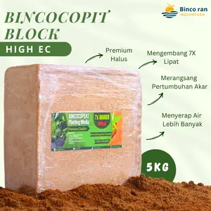 COCOPEAT BLOCK HIGH EC HALUS 5KG MEDIA TANAM MENGEMBANG SAMPAI 7X LIPAT
