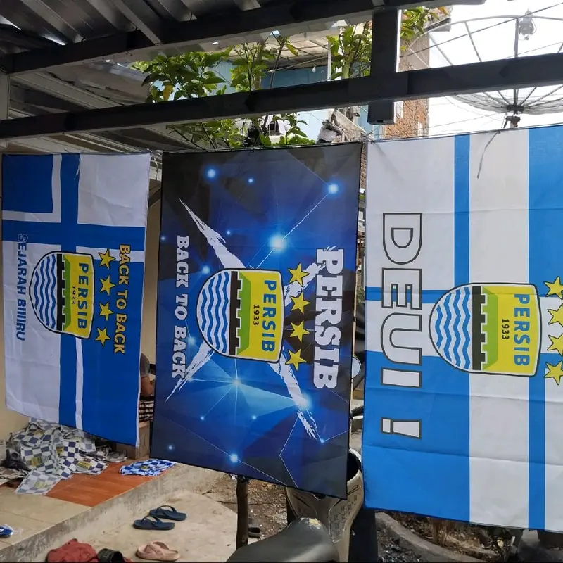 FULLPRINT BENDERA PERSIB BANDUNG JUARA 90 cm  kualitas premium 0
