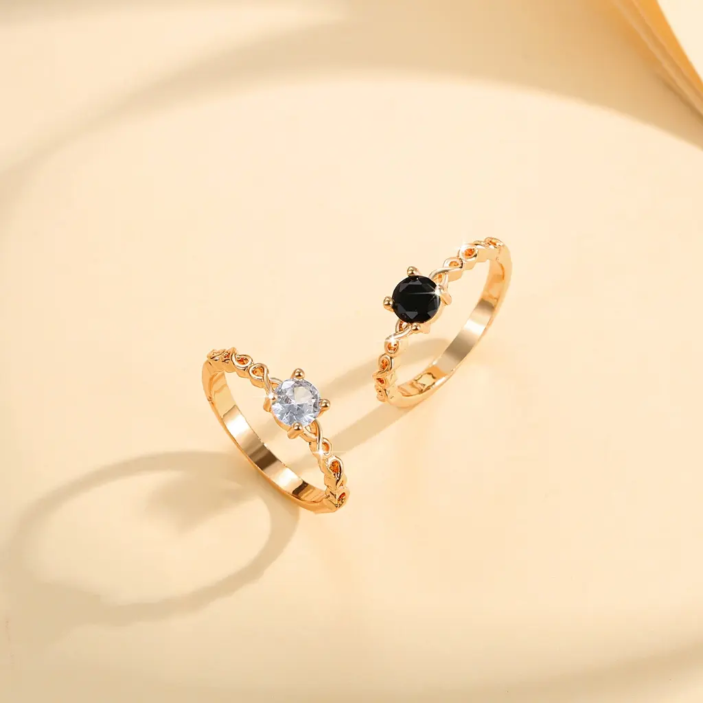 Lanme Jewelry Cincin Titanium Wanita Warni Berlian Aksesoris Fashion Anti Karat Cincin Indah Elegan TX236
