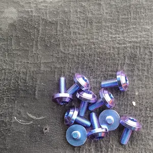 Baut Titanium M6X15 Bighead Drat 10 Panjang 1,5cm / baut titanium drat 10 m6x15