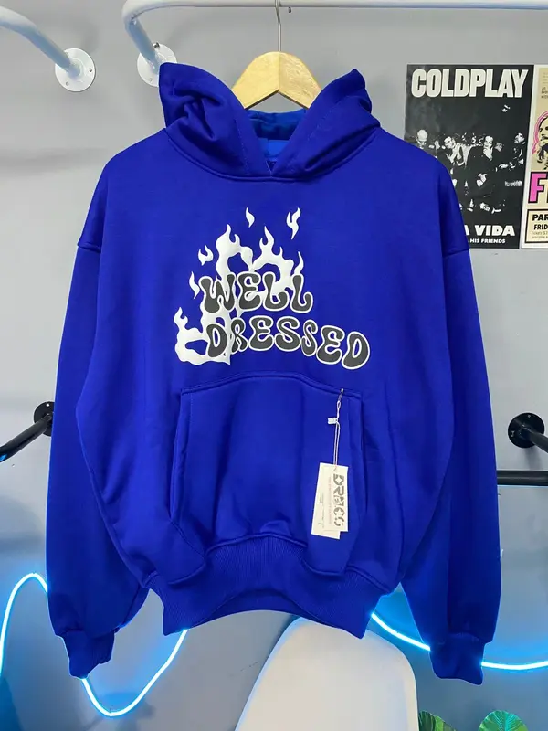 Hoodie Boxy Well Dressed Print Foaming And Gliter Aksen DRN x MON design 0
