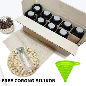 Paket Isi 10 PCS Botol Asi Kaca Dengan Tutup Ukuran 100 ml Jus Jamu Bayi Penyimpanan Asip