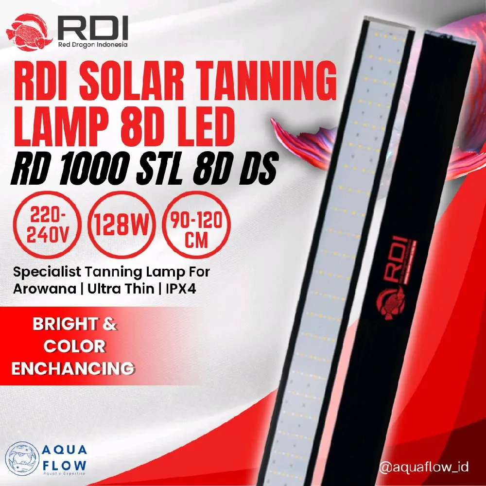 RDI Solar Tanning Lamp 8D LED RD 1000 STL 8D DS 128W 90-120 / Lampu Aquarium / Meningkatkan Warna