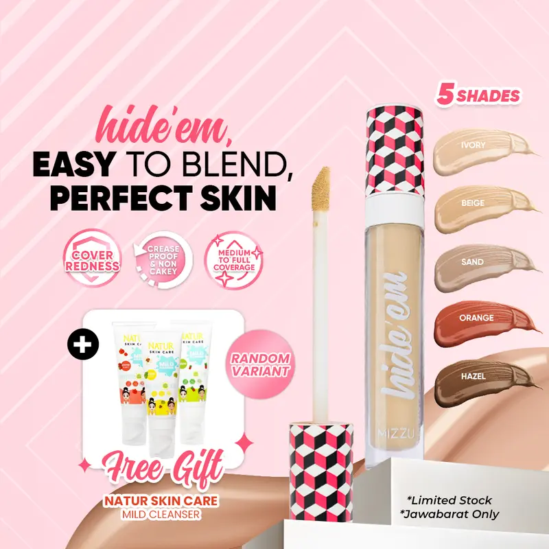Mizzu Hide’em Contour And Concealer Ivory - Concealer Corrector Wajah Mencerahkan 0