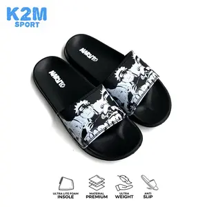 Promo Sandal Naruto Slip On Anak Usia 4-12 Tahun Motif Karakter Anime Bahan Sol Karet Ringan Cocok Untuk Fashion