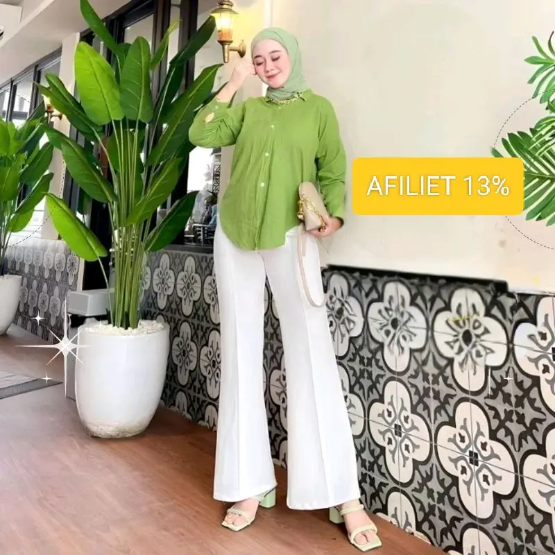 Flare pants/Celana Cutbray Scuba Premium/Celana wanita higwaist terbaru/celana wanita casual tebal dewasa