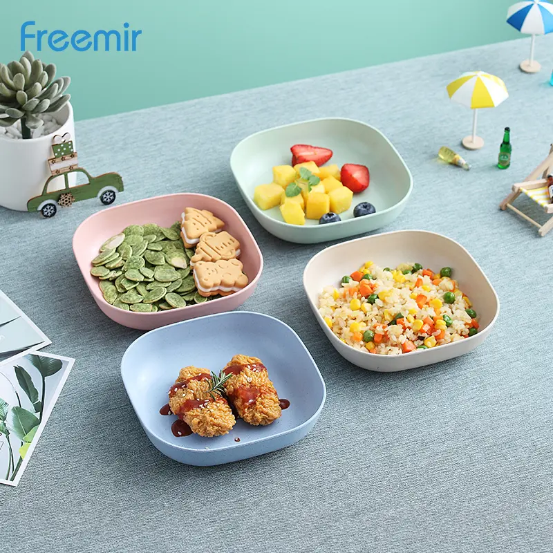 (Bisa COD) freemir Set Piring + Gelas  Piring Saji Hidangan Makanan Cemilan Food Grade Kitchenware Serbaguna Alat Dapur Unik 1
