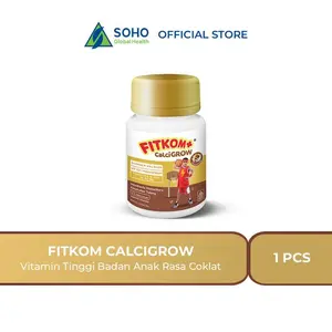 Fitkom CalciGROW Tablet Hisap Vitamin Rasa Coklat