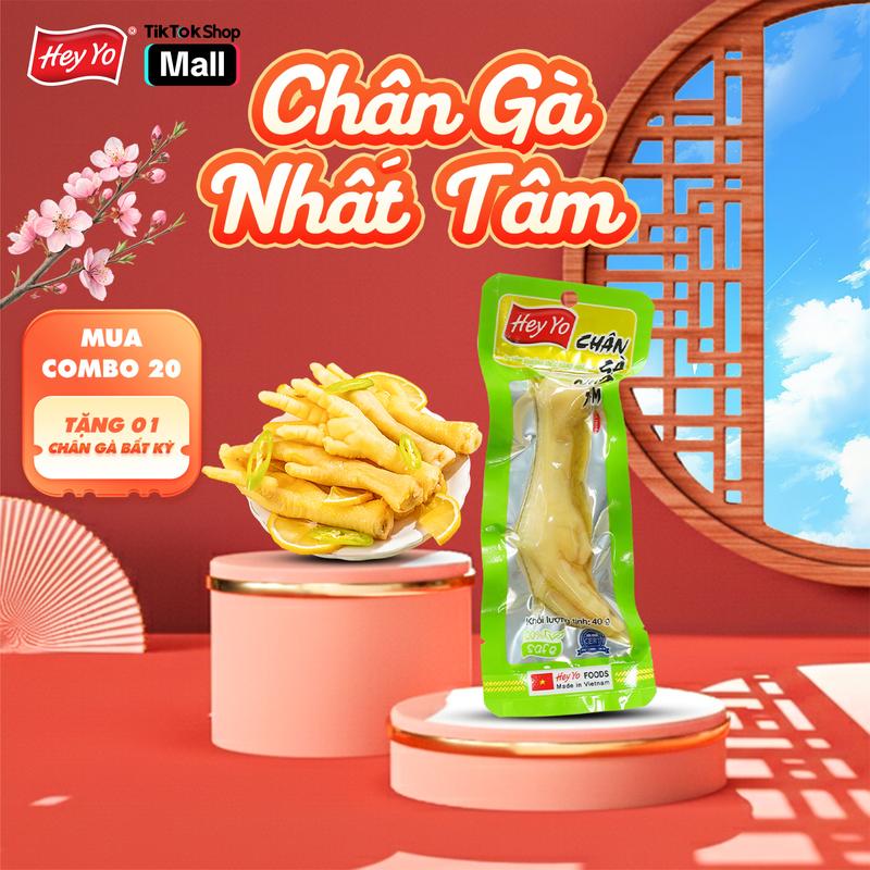    LIVE 20 TẶNG 1   Chân Gà siêu cay Nhất Tâm 40g chân gà ngâm ớt xanh chua cay hàng Việt Nam thơm ngon chất lượng Snack Ăn Vặt Food 